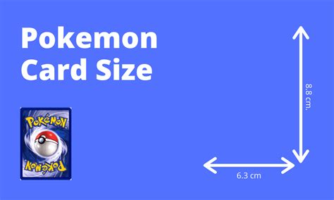 pokemon card size chart.